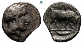 Lucania. Thourioi circa 350-300 BC. Triobol AR