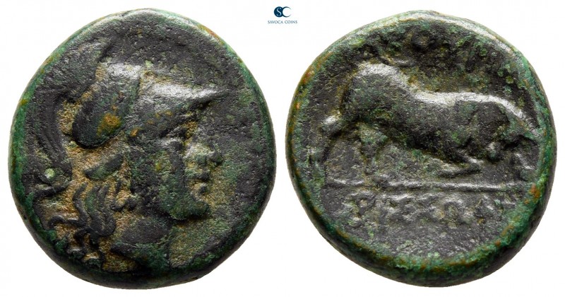 Lucania. Thourioi circa 300-280 BC. 
Bronze Æ

17 mm., 4,11 g.



very fi...
