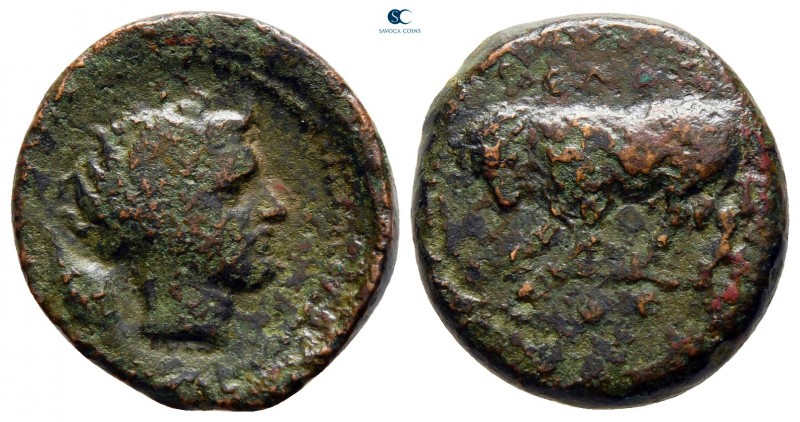 Sicily. Gela 420-405 BC. 
Tetras Æ

18 mm., 4,55 g.



fine