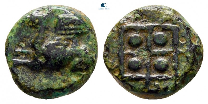 Thrace. Abdera circa 411-385 BC. 
Bronze Æ

10 mm., 0,97 g.



very fine