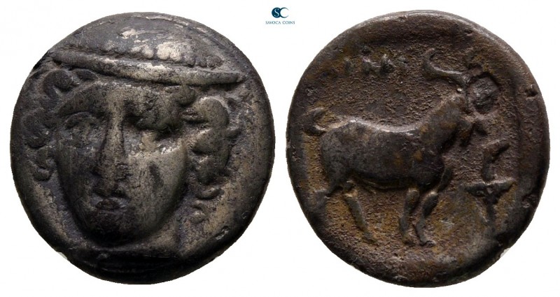 Thrace. Ainos circa 396-393 BC. 
Drachm AR

13 mm., 2,36 g.



very fine
