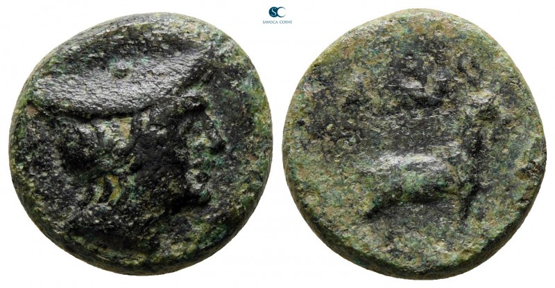 Thrace. Ainos circa 280-260 BC. 
Bronze Æ

15 mm., 3,95 g.



nearly very...