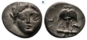 Thrace. Apollonia Pontica circa 450-400 BC. Diobol AR