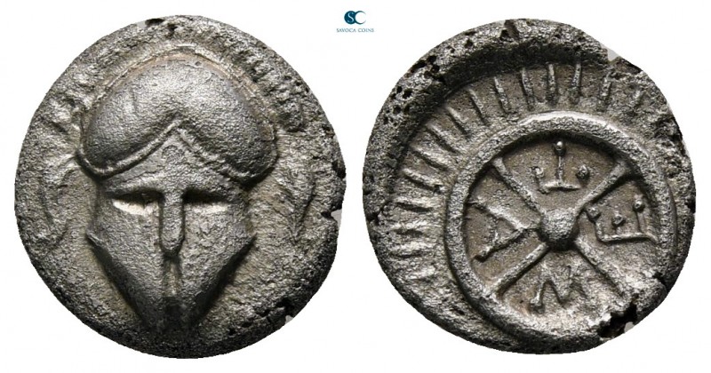 Thrace. Mesembria circa 480-424 BC. 
Diobol AR

11 mm., 1,22 g.



nearly...