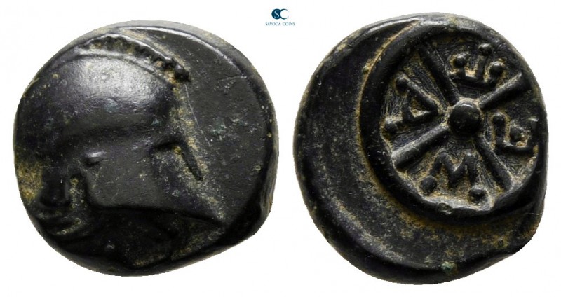 Thrace. Mesembria circa 350 BC. 
Bronze Æ

11 mm., 1,36 g.



very fine