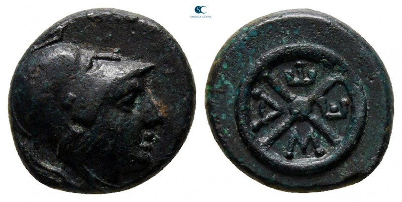 Thrace. Mesembria circa 350 BC. 
Bronze Æ

11 mm., 1,48 g.



very fine