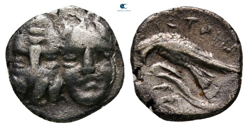 Moesia. Istrus circa 420-390 BC. 
Obol AR

11 mm., 0,81 g.



very fine