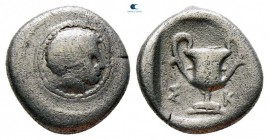 Thessaly. Skotussa circa 420-400 BC. Trihemiobol AR