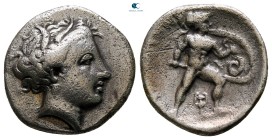 Lokris.  Locri Opuntii (Epicnemidii) circa 369-338 BC. Triobol-Hemidrachm AR
