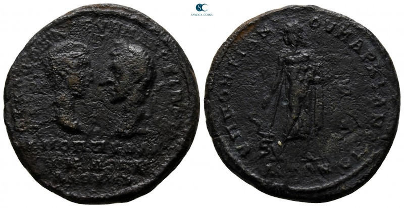 Moesia Inferior. Marcianopolis. Macrinus and Diadumenian AD 217-218. 
Bronze Æ...