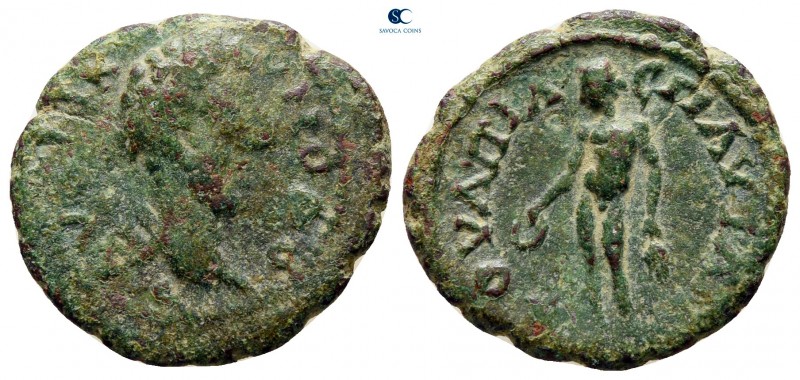 Thrace. Pautalia. Commodus AD 177-192. 
Bronze Æ

20 mm., 2,84 g.



near...