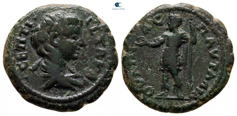 Thrace. Pautalia. Geta as Caesar AD 197-209. 
Bronze Æ

20 mm., 4,07 g.


...