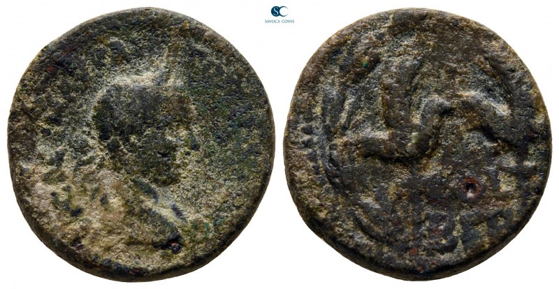 Phoenicia. Berytus. Elagabalus AD 218-222. 
Bronze Æ

19 mm., 5,38 g.



...