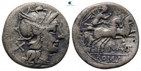 Pinarius Natta 155 BC. Rome. Denarius AR