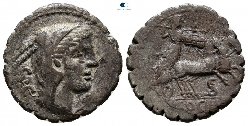 L. Procilius 80 BC. Rome
Serrate Denarius AR

19 mm., 3,60 g.



very fin...