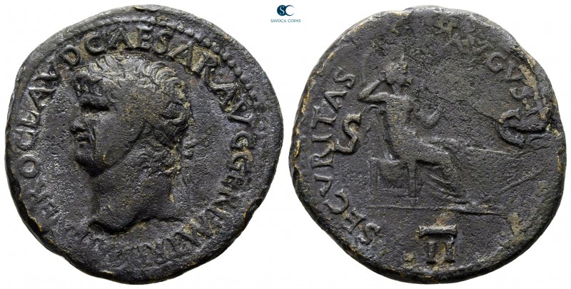 Nero as Caesar AD 50-54. Rome
As Æ

30 mm., 12,67 g.



very fine