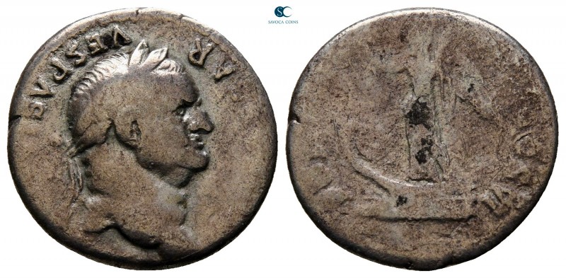 Vespasian AD 69-79. Rome
Denarius AR

18 mm., 2,36 g.



fine