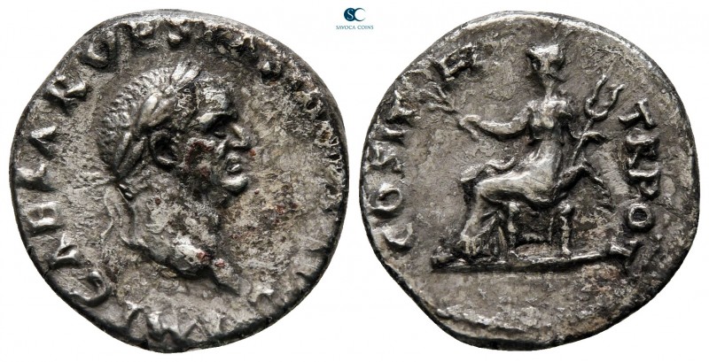 Vespasian AD 69-79. Rome
Denarius AR

18 mm., 3,09 g.



very fine