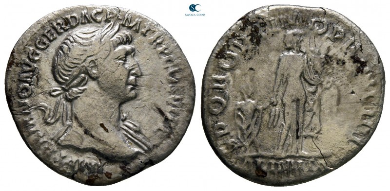 Trajan AD 98-117. Rome
Denarius AR

20 mm., 2,28 g.



nearly very fine