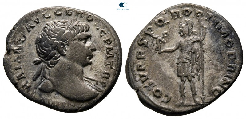 Trajan AD 98-117. Rome
Denarius AR

20 mm., 2,97 g.



nearly very fine