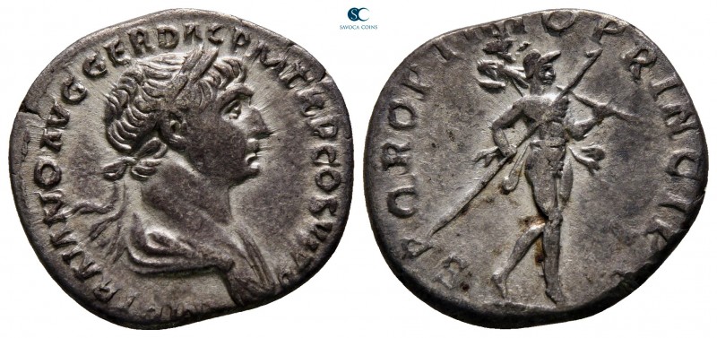 Trajan AD 98-117. Rome
Denarius AR

20 mm., 3,16 g.



very fine