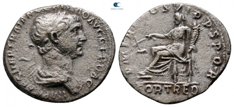 Trajan AD 98-117. Rome
Denarius AR

19 mm., 2,78 g.



nearly very fine