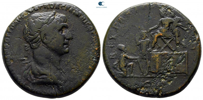 Trajan AD 98-117. Rome
Sestertius Æ

33 mm., 23,32 g.



very fine