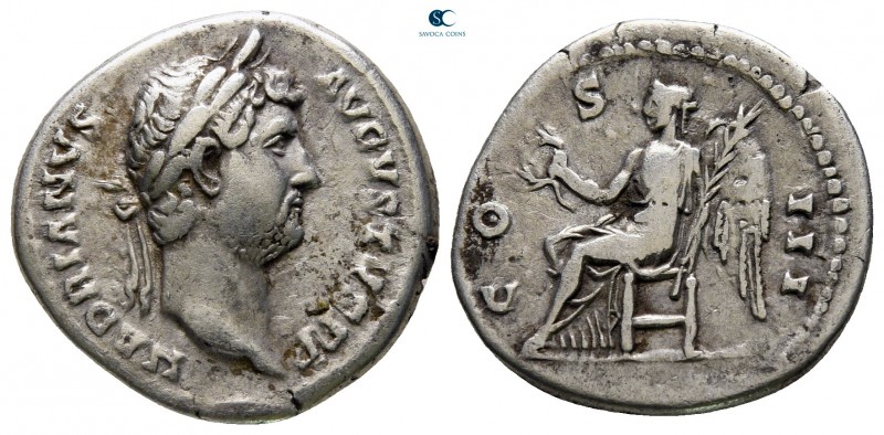 Hadrian AD 117-138. Rome
Denarius AR

19 mm., 3,28 g.



very fine