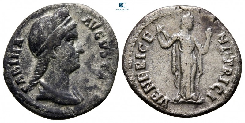 Sabina Augusta AD 128-137. Rome
Denarius AR

18 mm., 2,30 g.



very fine