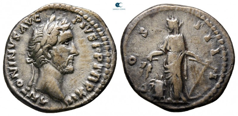 Antoninus Pius AD 138-161. Rome
Denarius AR

19 mm., 3,01 g.



very fine
