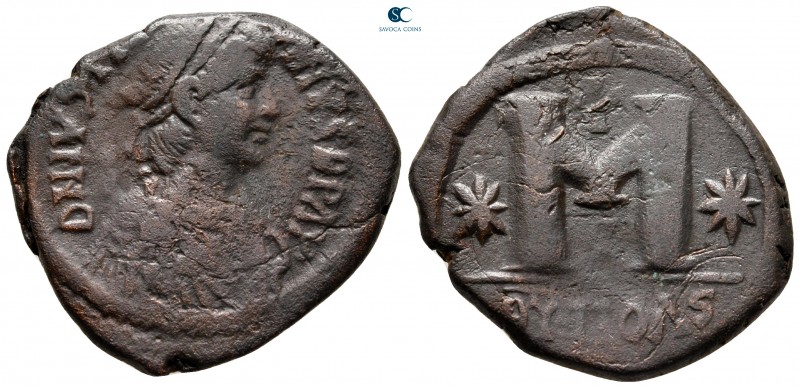 Justinian I AD 527-565. Theoupolis (Antioch)
Follis Æ

30 mm., 14,17 g.


...
