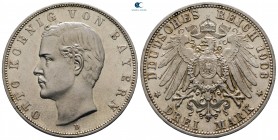 Germany. Bayern. Otto Wilhelm Luitpold Adalbert of Wittelsbach, King of Bavaria AD 1886-1916. Sruck 1908 in Munich(D). 3 Deutsche Mark