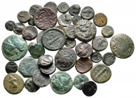 Lot of ca. 43 greek bronze coins / SOLD AS SEEN, NO RETURN!very fine