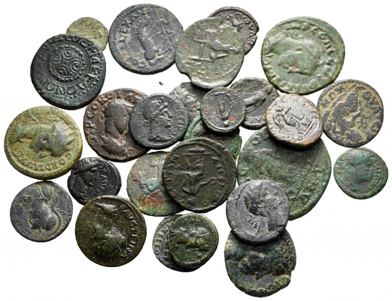 Lot of ca. 26 roman provincial bronze coins / SOLD AS SEEN, NO RETURN!

very f...