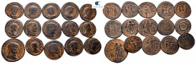 Lot of ca. 15 late roman bronze coins / SOLD AS SEEN, NO RETURN!nearly very fine