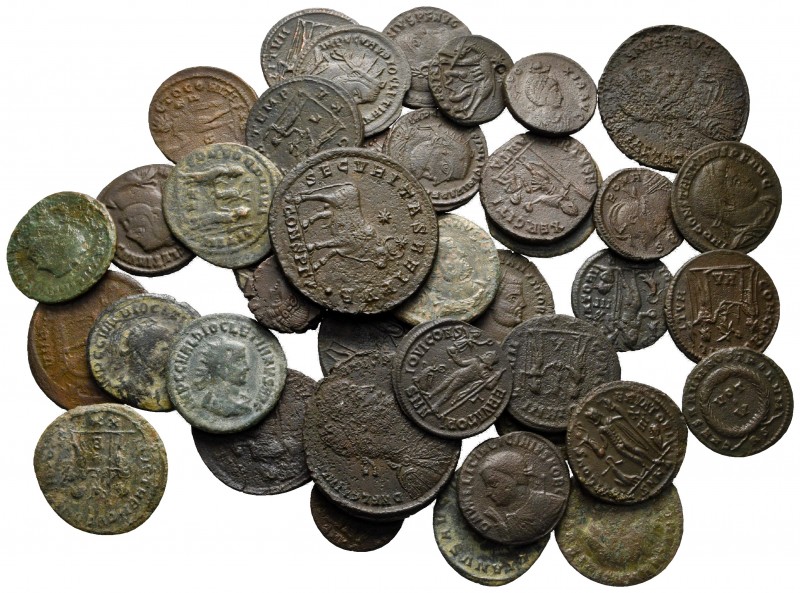 Lot of ca. 40 late roman bronze coins / SOLD AS SEEN, NO RETURN!

nearly very ...