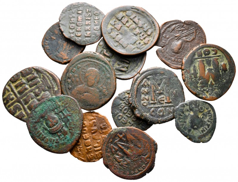 Lot of ca. 15 byzantine bronze coins / SOLD AS SEEN, NO RETURN!

nearly very f...