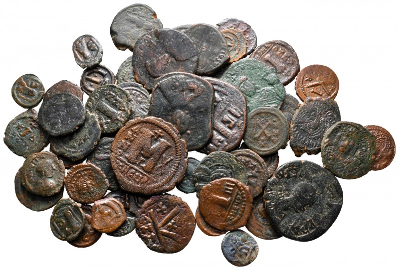 Lot of ca. 55 byzantine bronze coins / SOLD AS SEEN, NO RETURN!

very fine