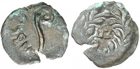 (30-31 d.C.). Judea. Poncio Pilato (26-36 d.C.). AE 16. (S.GIC. 5623). 1,42 g. Defecto de cospel. MBC.