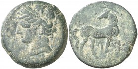 (s. III-II a.C.). Zeugitana. Cartago. AE 23. (S. 6518). 7,99 g. Pátina verde. MBC.