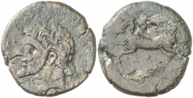 Numidia. Micipsa (148-118 a.C.). AE 27. (S. 6597). 13,21 g. MBC/MBC-.