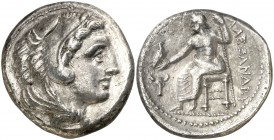 Imperio Macedonio. Alejandro III, Magno (336-323 a.C.). Macedonia. Tetradracma. (S. 6713 var) (MJP. 93). 16,46 g. MBC+.