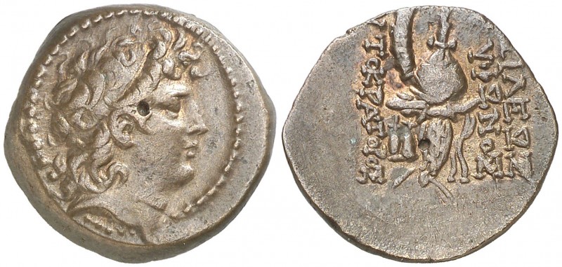 Imperio Seléucida. Tryfon (142-137 a.C.). AE 19. (S. 7089 var) (CNG. IX, 1062). ...