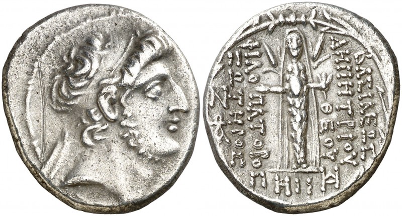(95-94 a.C.). Imperio Seléucida. Demetrio III, Eukairos (97-87 a.C.). Damasco. T...