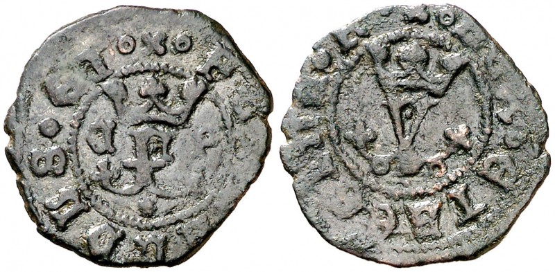 Reyes Católicos. Cuenca. 1 blanca. (AC. 18). 1,22 g. En inicio de leyenda x. MBC...