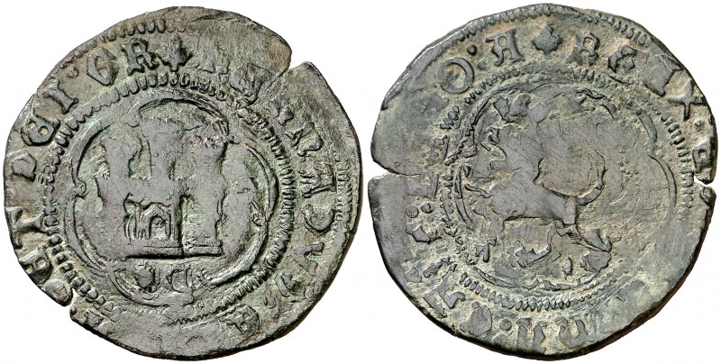Reyes Católicos. Cuenca. 4 maravedís. (AC. 134). 6,05 g. Rara. MBC-.