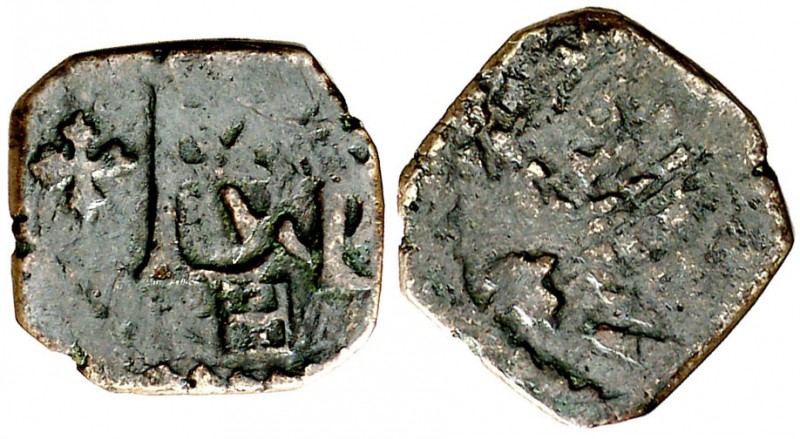 s/d. Felipe II. Segovia. I. 1 blanca. (AC. 45). 0,75 g. MBC-.