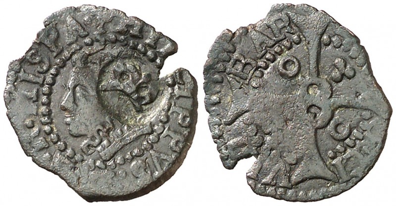 s/d. Felipe III. Barcelona. 1 diner. (AC. 17) (Cru.C.G. 4346f). 0,65 g. Contrama...