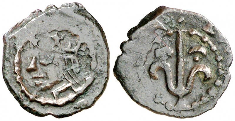 s/d. Felipe III. Lleida. 1 diner. (AC. 42) (Cru.C.G. 3774). 0,53 g. Busto a izqu...