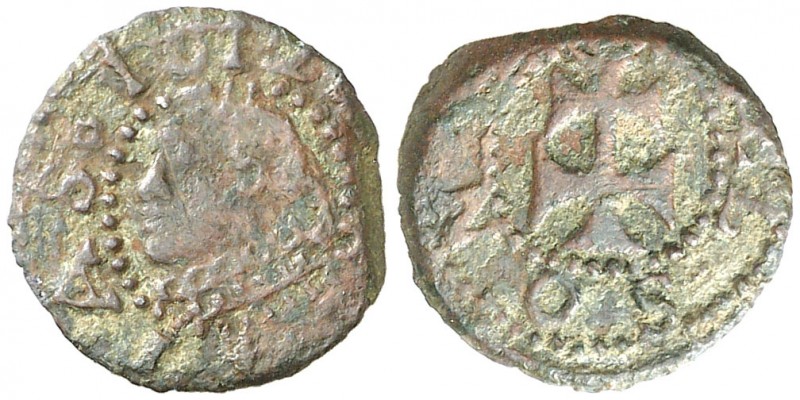 1612. Felipe III. Solsona. 1 diner. (AC. 52) (Cru.C.G. 3859). 1,19 g. Escasa. MB...